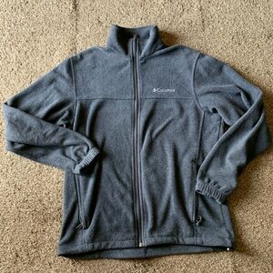 Columbia Fleece Jacket Unisex Charcoal Grey Size Men’s Small/ Women’s Medium